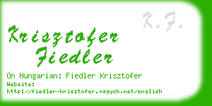 krisztofer fiedler business card